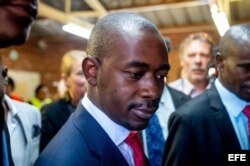 El líder de la coalición opositora, Nelson Chamisa.